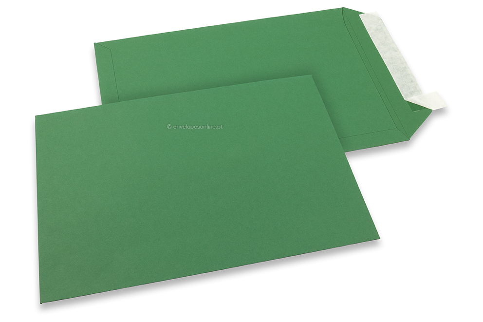 Envelopes de papel coloridos - Verde escuro, 229 x 324 mm 