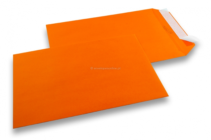 Envelopes de papel coloridos - Cor de laranja, 229 x 324 mm