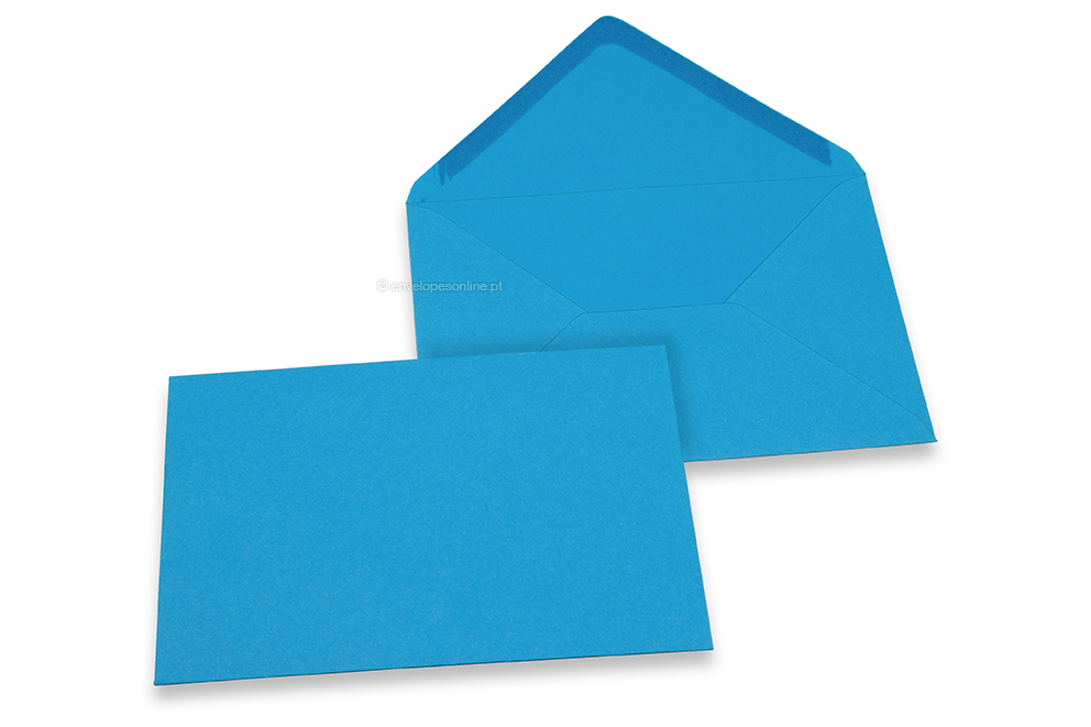 Envelopes de cartões de felicitações coloridos - Oceano azul, 114 x 162 mm