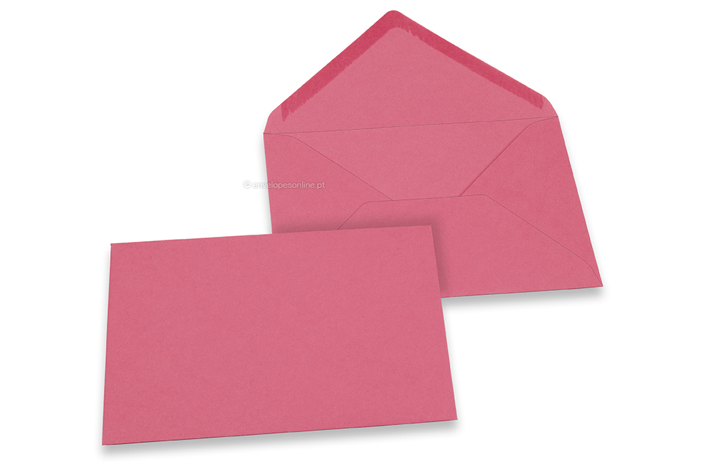 Envelopes de cartões de felicitações coloridos - Cor-de-rosa, 114 x 162 mm