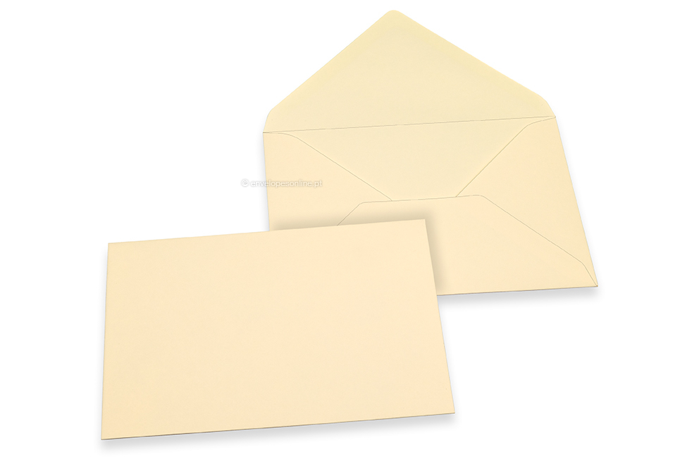 Envelopes de cartões de felicitações coloridos - Branco marfim, 114 x 162 mm