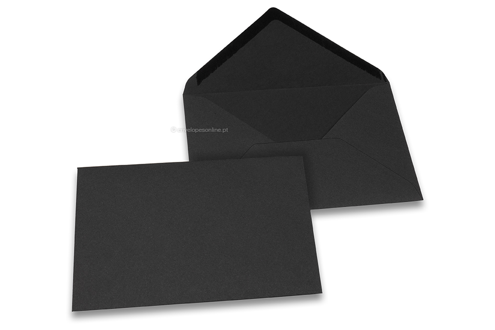  Envelopes de cartões de felicitações coloridos - Preto, 114 x 162 mm