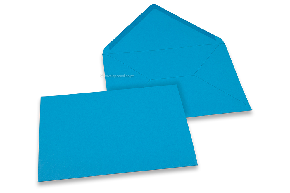 Envelopes de cartões de felicitações coloridos - Oceano azul, 162 x 229 mm