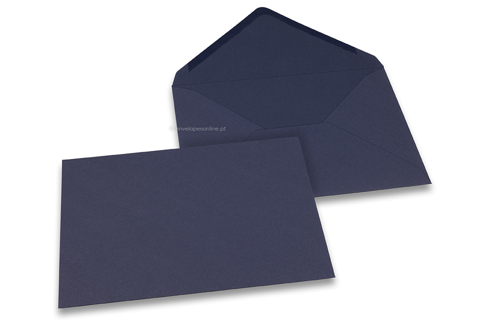Envelopes de cartões de felicitações coloridos - Azul escuro, 162 x 229 mm