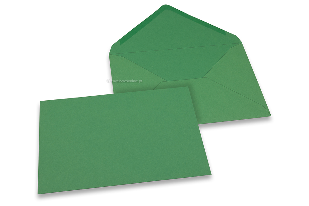 Envelopes de cartões de felicitações coloridos - Verde escuro,  162 x 229 mm