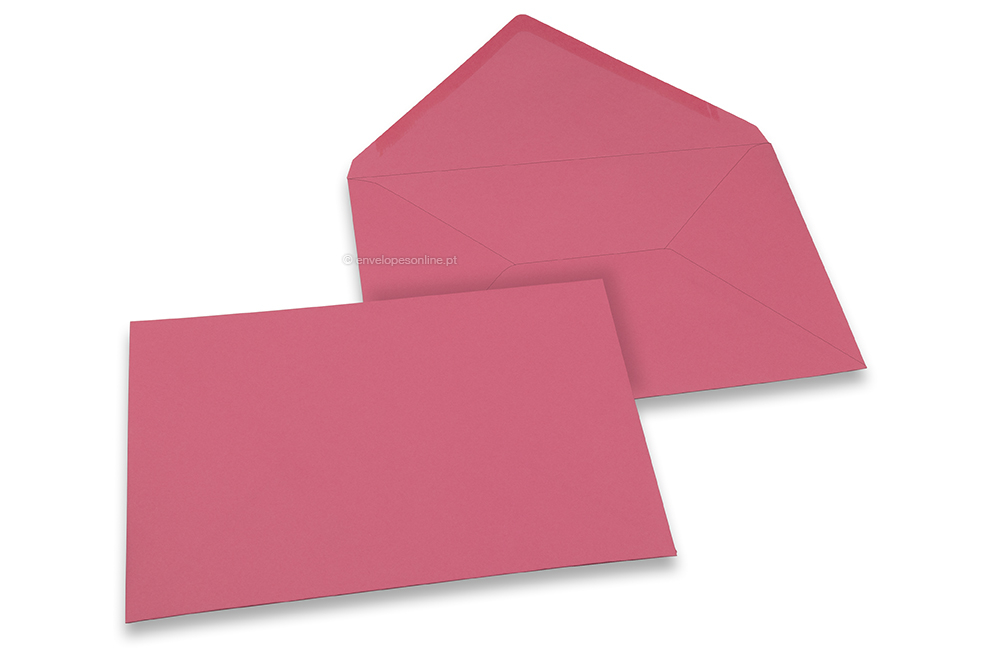 Envelopes de cartões de felicitações coloridos - Cor-de-rosa, 162 x 229 mm