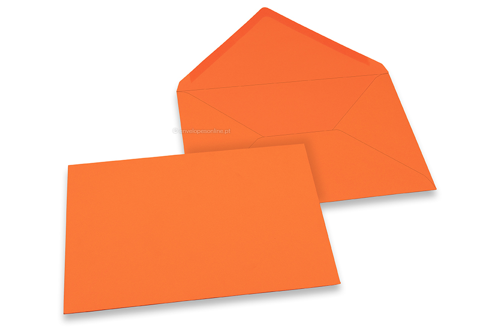 Envelopes de cartões de felicitações coloridos - Cor de laranja, 162 x 229 mm