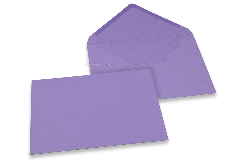Envelopes de cartões de felicitações coloridos - Púrpura, 162 x 229 mm
