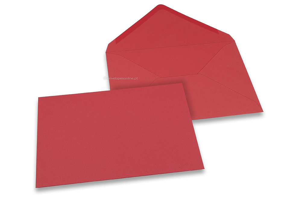 Envelopes de cartões de felicitações coloridos - Vermelho, 162 x 229 mm