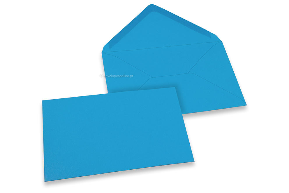 Envelopes de cartões de felicitações coloridos - Oceano azul, 125 x 175 mm