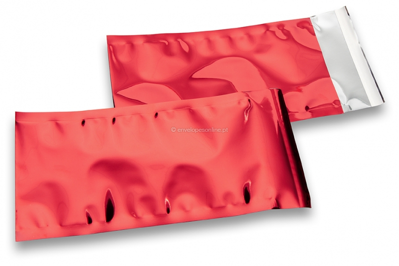 Envelopes coloridos de folha metalizada - Vermelho 114 x 229 mm