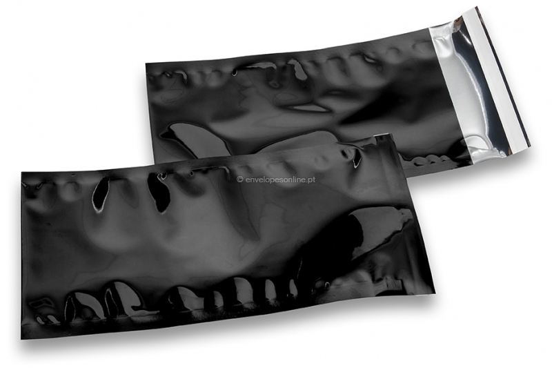 Envelopes coloridos de folha metalizada - Preto 114 x 229 mm