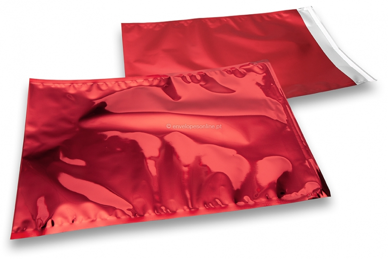 Envelopes coloridos de folha metalizada - Vermelho 320 x 430 mm