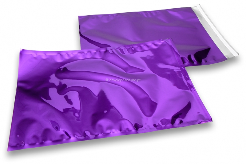 Envelopes de folha metalizada coloridos - Roxo 320 x 430 mm