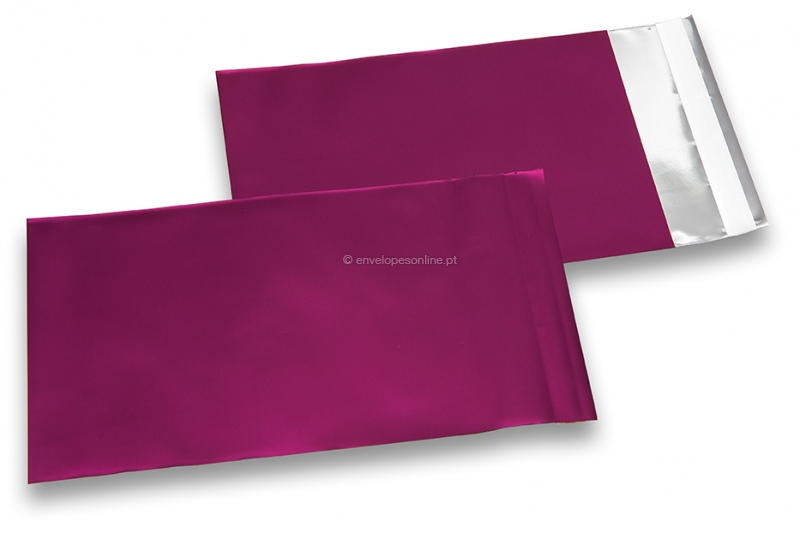 Envelopes coloridos de película metalizada mate - Vermelho Burgundy 114 x 162 mm