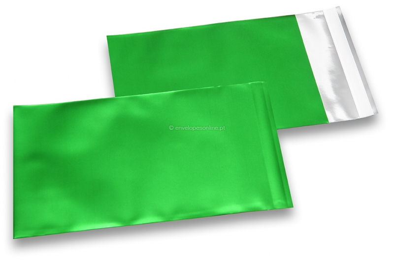 Envelopes coloridos de película metalizada mate - Verde 114 x 162 mm