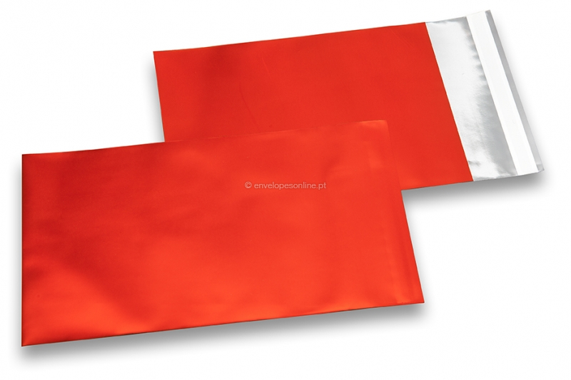 Envelope colorido de película metalizada mate - Vermelho 114 x 162 mm