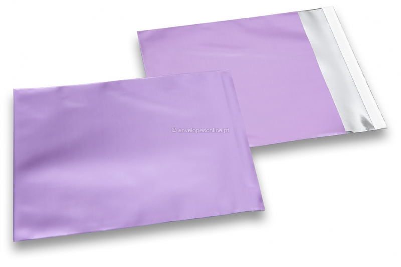 Envelopes coloridos de película metalizada mate - Lilás 165 x 165 mm
