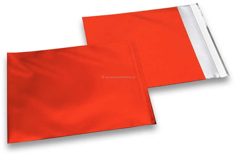 Envelope colorido de película metalizada mate - Vermelho 165 x 165 mm