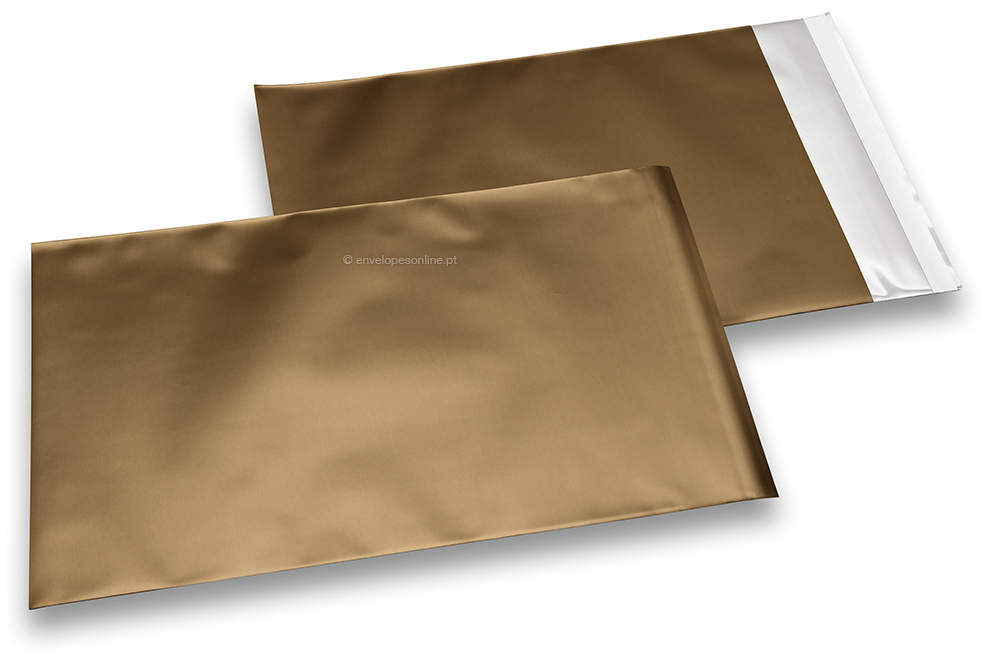 Envelopes coloridos de película metalizada mate - Bronze 180 x 250 mm