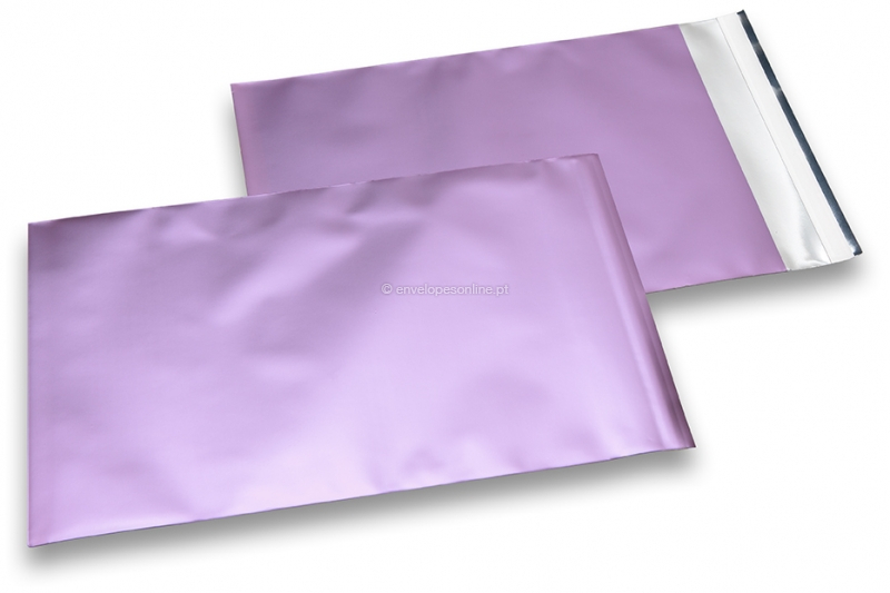 Envelopes coloridos de película metalizada mate - Lilás 230 x 320 mm