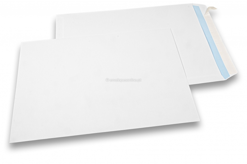Envelopes de papel branco, 324 x 450 mm (C3), 120 gramas, fecho autocolante