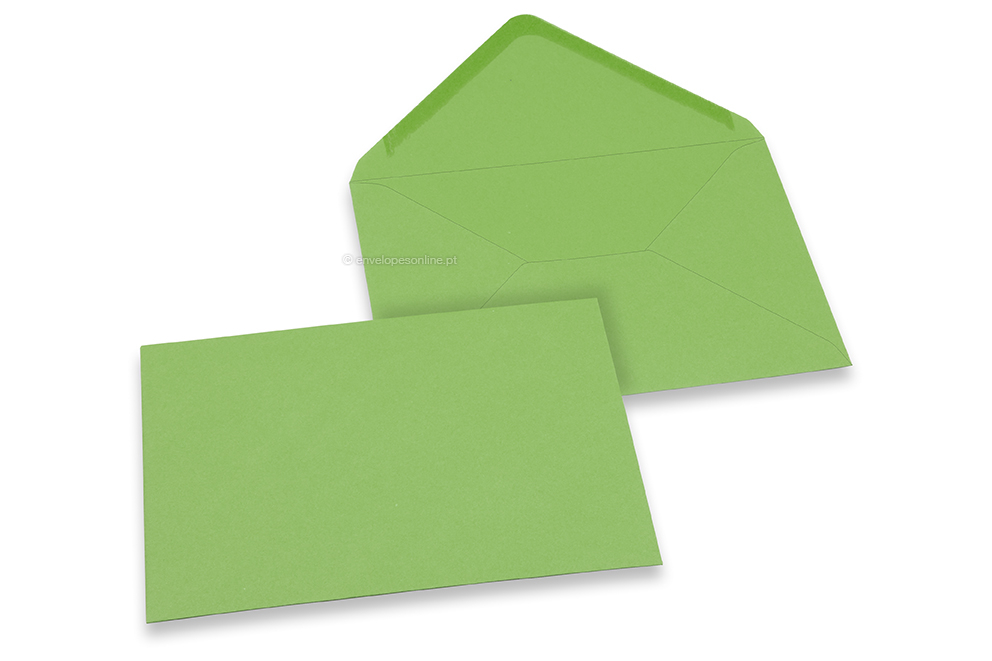  Envelopes de cartões de felicitações coloridos - Verde maçã, 125 x 175 mm