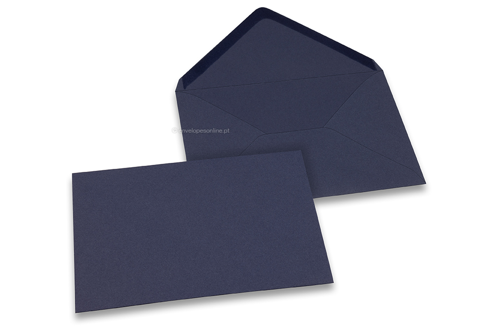  Envelopes de cartões de felicitações coloridos - Azul escuro, 125 x 175 mm