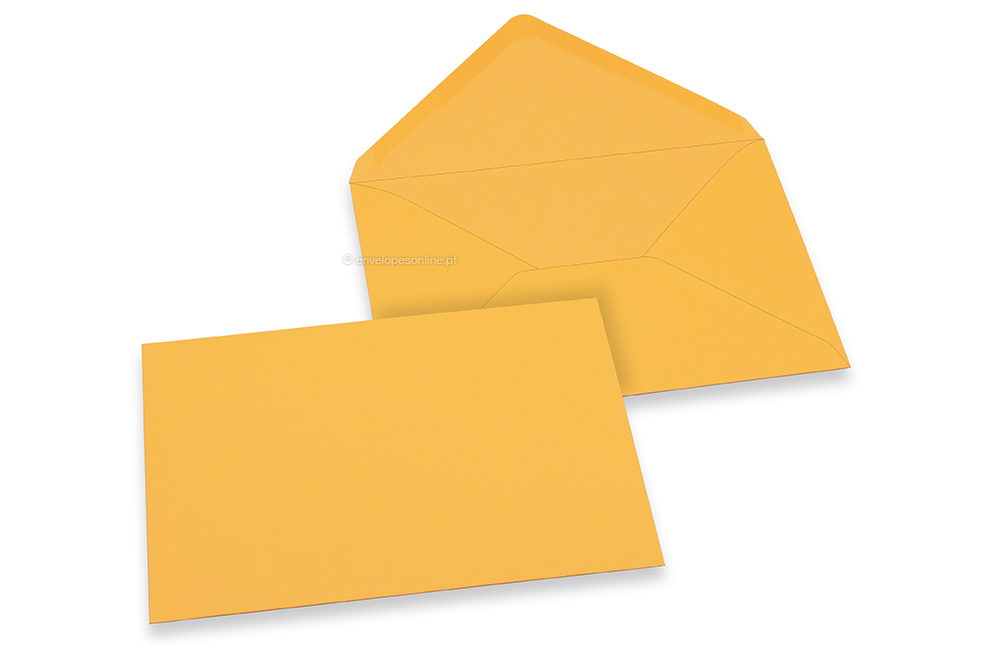  Envelopes de cartões de felicitações coloridos - Amarelo dourado, 125 x 175 mm