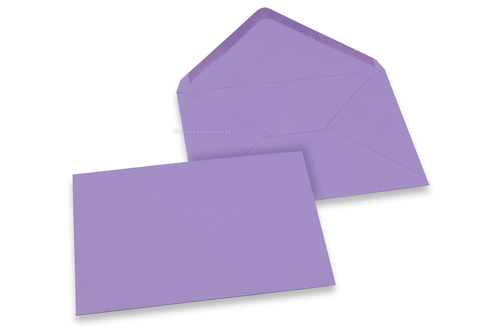  Envelopes de cartões de felicitações coloridos - Púrpura, 125 x 175 mm