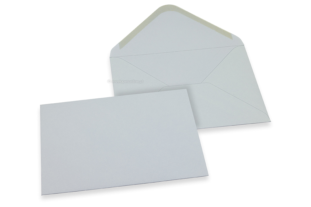 Envelopes de cartões de felicitações coloridos - Cinza claro, 133 x 184 mm