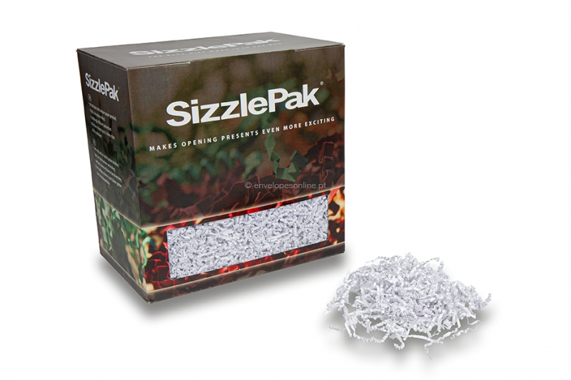 Farripas de papel para enchimento SizzlePak - Branco (1.25 kg), 80 gramas de papel