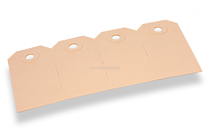 Etiquetas de cartão - Castanho 35 x 70 mm