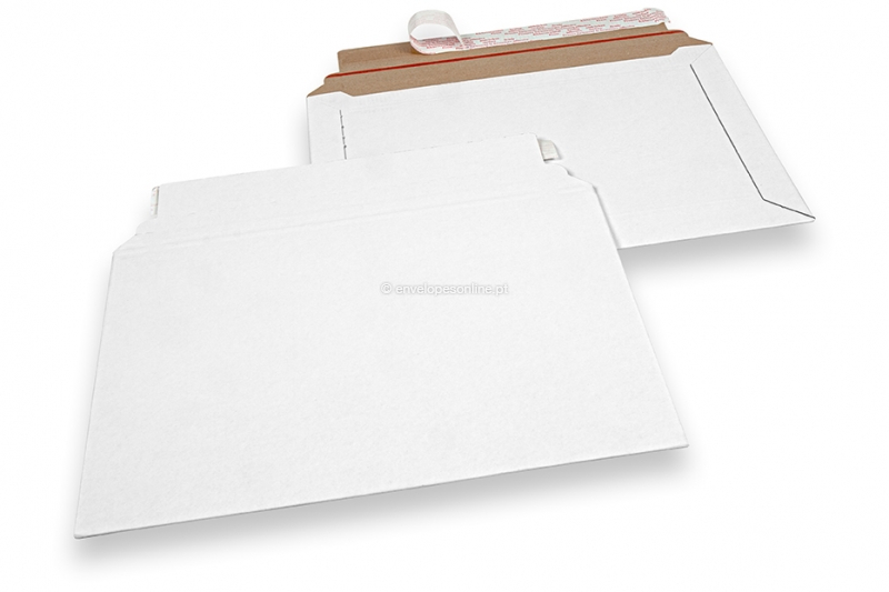 Envelopes de cartão ondulado branco - 245 x 345 mm