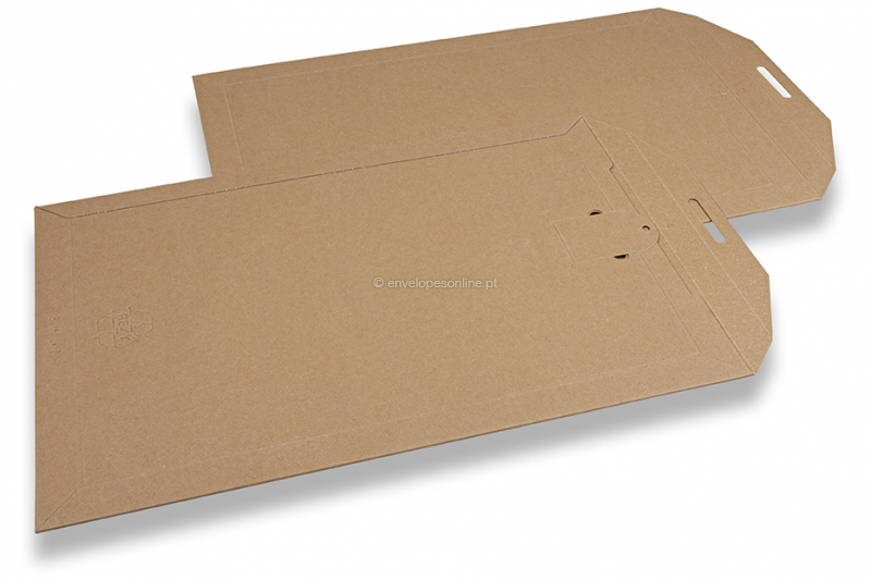 Envelope de cartão com fecho reutilizável - 320 x 455 mm