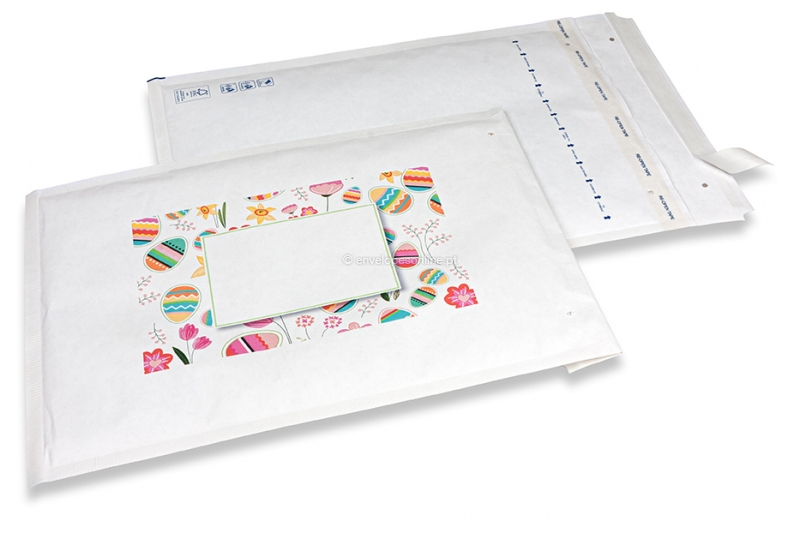Envelopes almofadados brancos da Páscoa - cores brilhantes