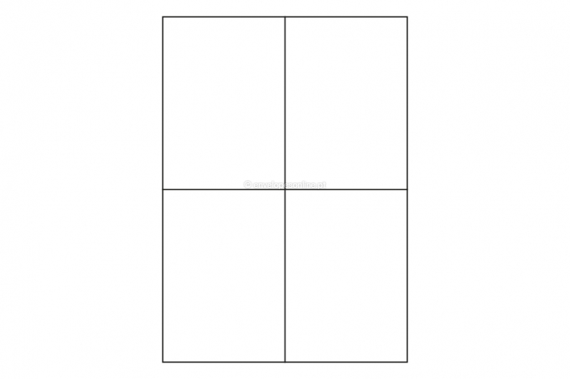 Etiquetas para impressoras a laser - 4 itens por folha