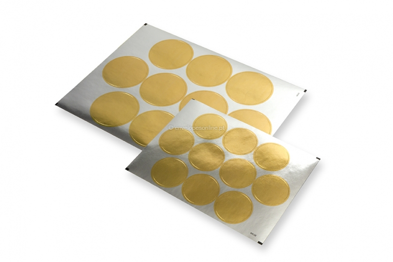 Selos brilhantes - dourado