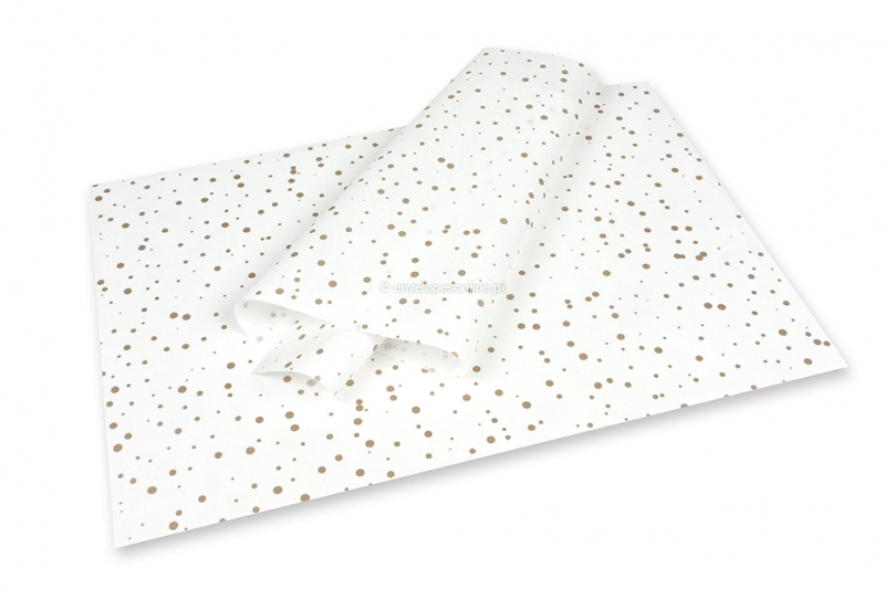 Papel de seda - bolinhas de ouro