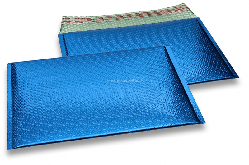 Envelopes almofadados de plástico metalizado ECO - azul escuro 235 x 325 mm