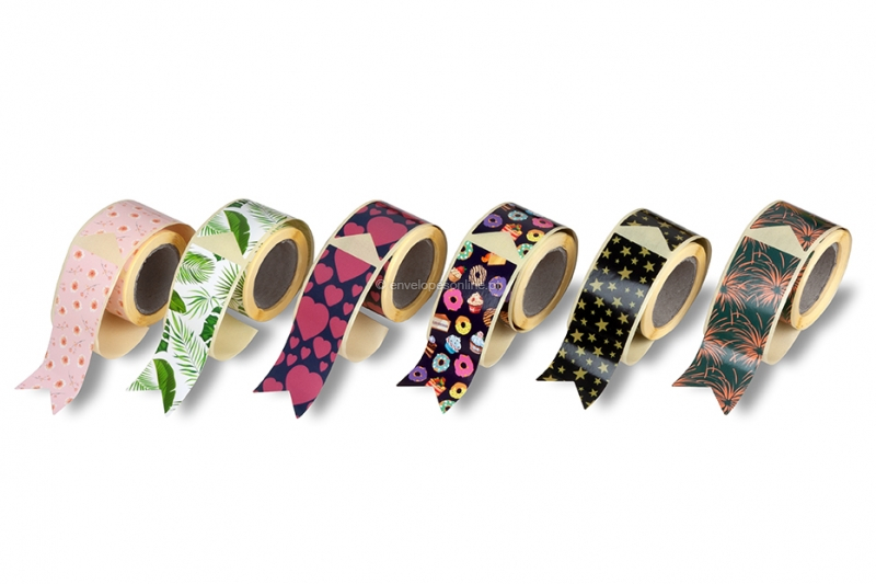 Selos impressos alongados