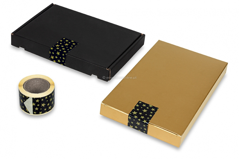 Selos impressos alongados - estrelas