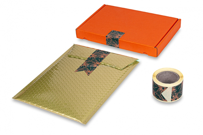 Selos impressos alongados - fogos de artifício