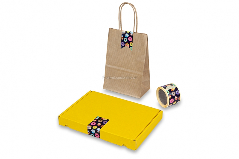 Selos impressos alongados - doces