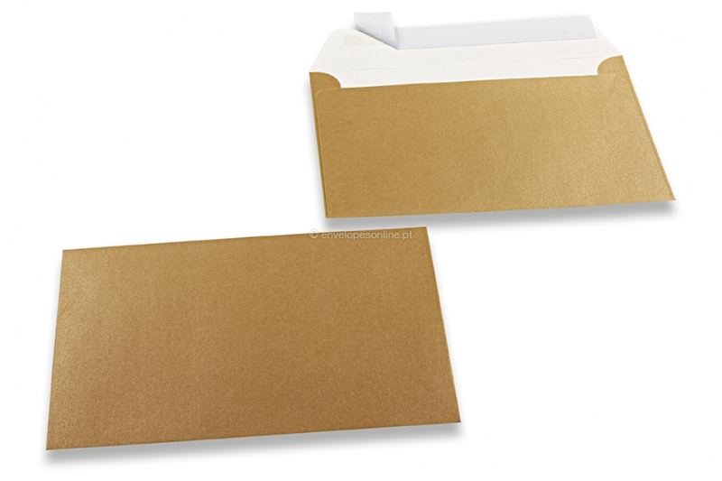 Envelopes madrepérola coloridos dourado - 114 x 162 mm