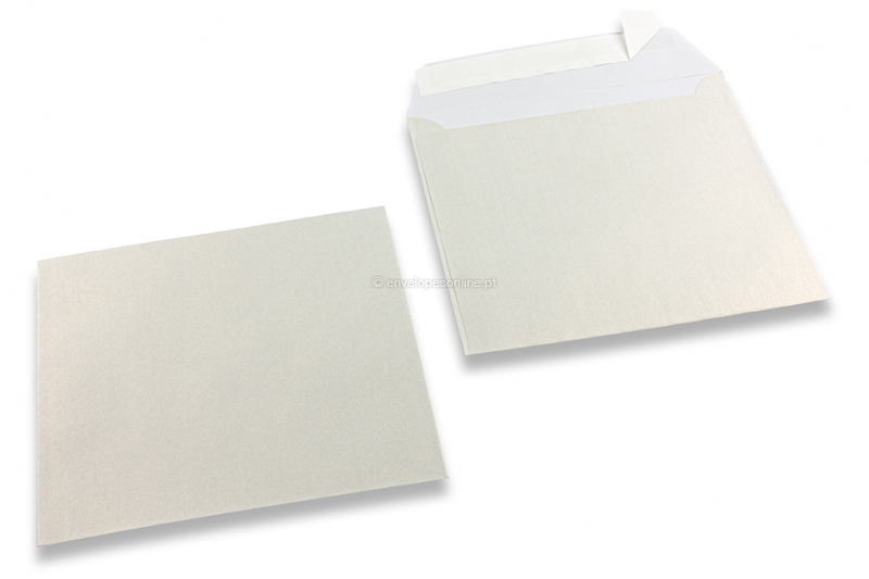 Envelopes madrepérola coloridos branco - 155 x 155 mm