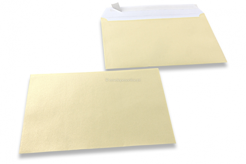Envelopes madrepérola coloridos champanhe - 162 x 229 mm