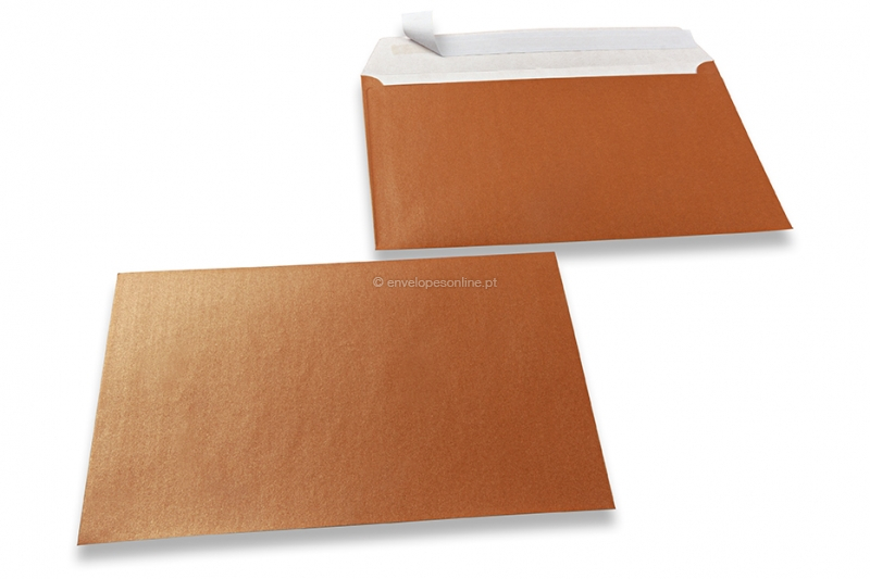 Envelopes madrepérola coloridos cobre - 162 x 229 mm