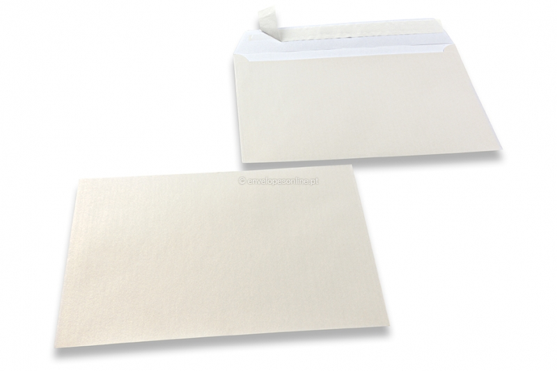 Envelopes madrepérola coloridos branco - 162 x 229 mm