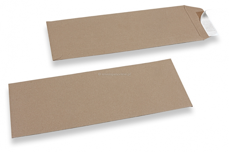 Envelope retangulares, castanho - 125 x 324 mm